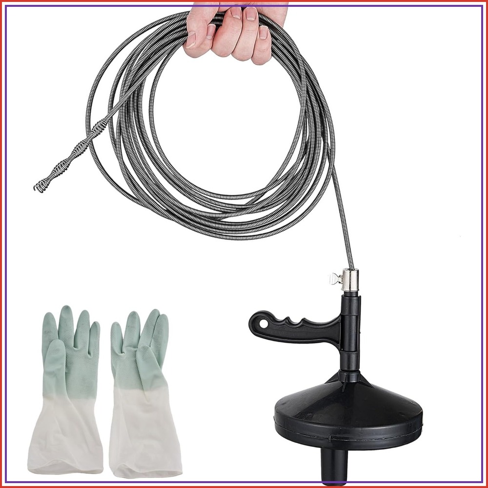 Plumbing Snake Drain - 25 Ft Heavy Duty Drain Auger