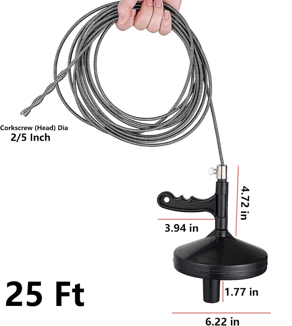 25 Ft Heavy Duty Drain Auger & – Plumbing Snake Drain Bewertung und Preis