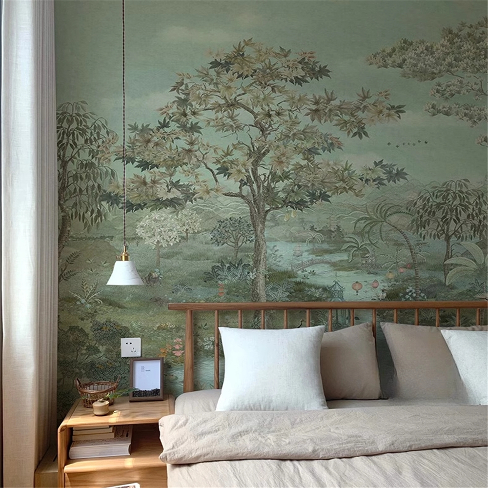 custom Photo Mural  Green Land – Home Improvement Background Bewertung und Preis