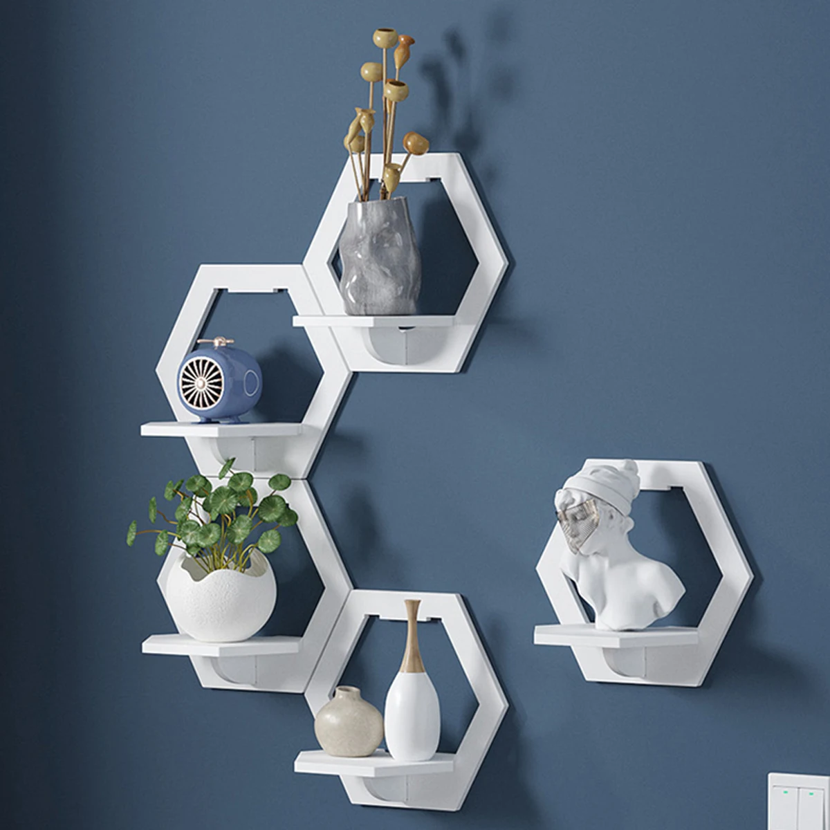 3Pcs Hexagon Wall Shelf Punch  – Home Improvement Tv Show Bewertung und Preis