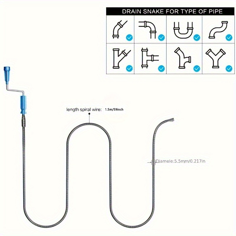 Telescopic Handle Flexible Ste – Plumbing Snake Drain Bewertung und Preis