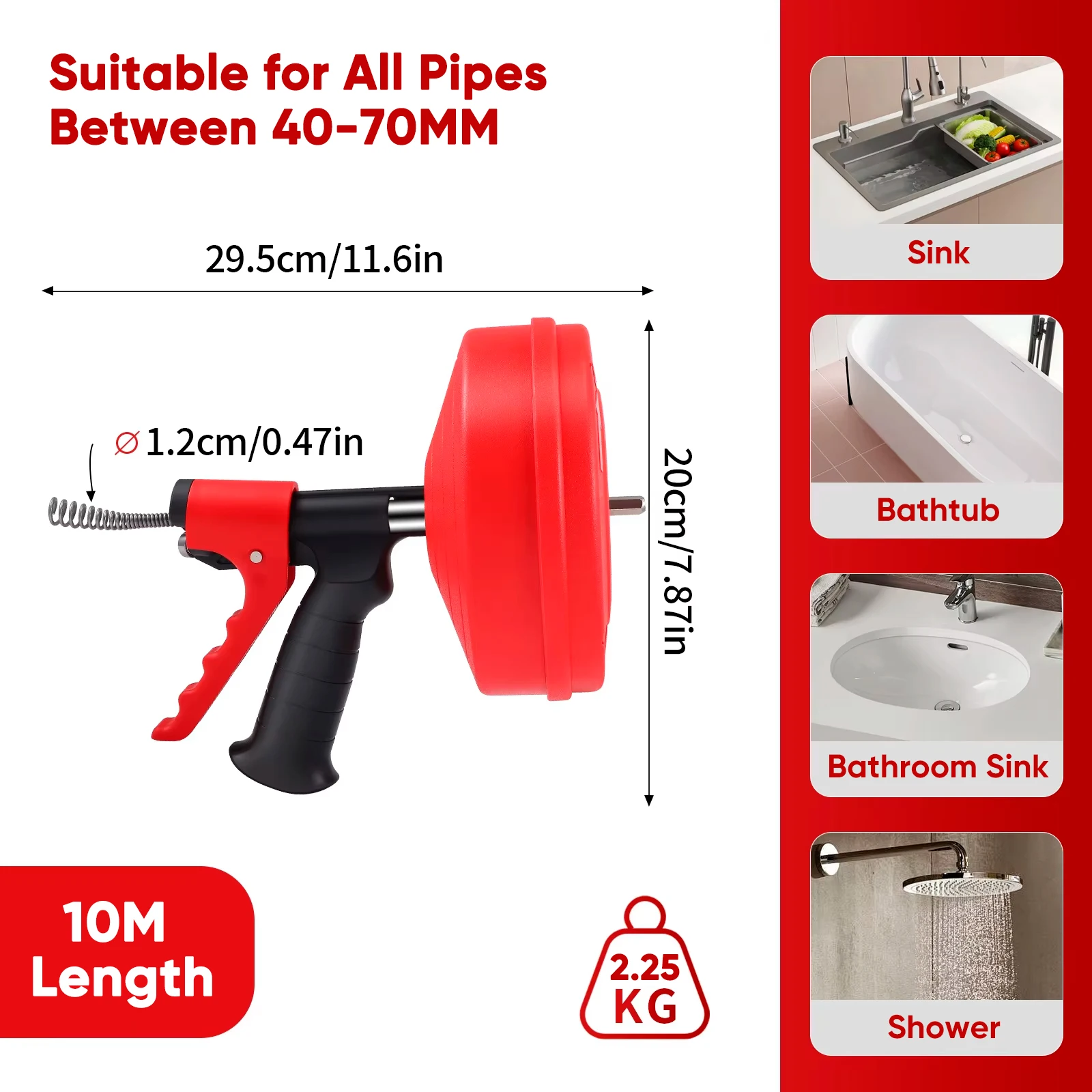 Pipe Dredger Cleaning Spiral 1 – Plumbing Snake Drain Bewertung und Preis