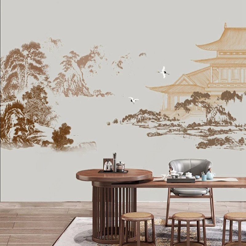 Custom Chinese Abstract Ink La – Home Improvement Background Bewertung und Preis