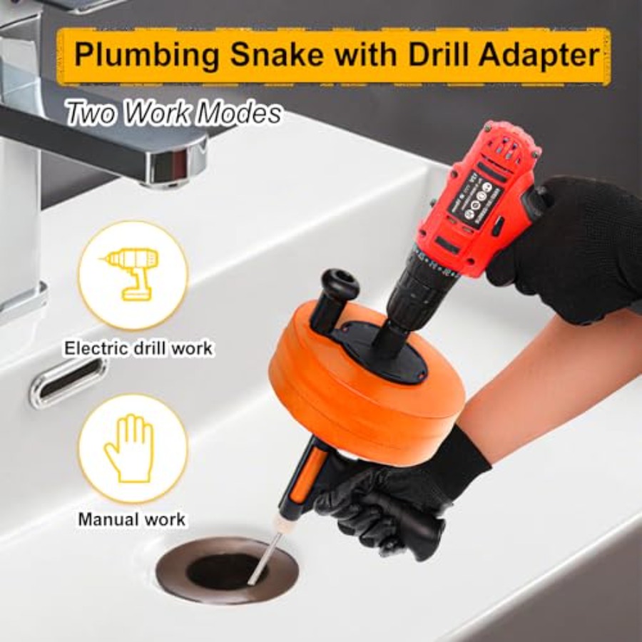 Drain Auger 50FT, Drain Snake  – Plumbing Snake Drain Bewertung und Preis