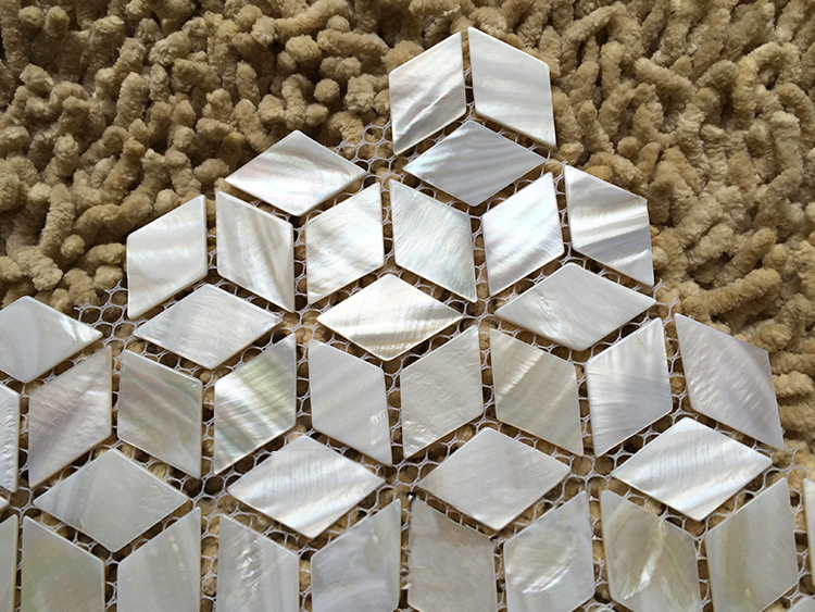 Rhombus white shell mosaic til – Home Improvement Background Bewertung und Preis
