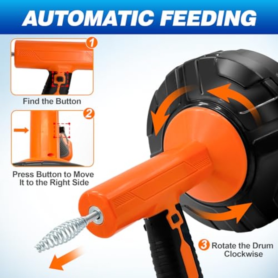 Drainsoon Auto Feed Drain Auge – Plumbing Snake Drain Bewertung und Preis